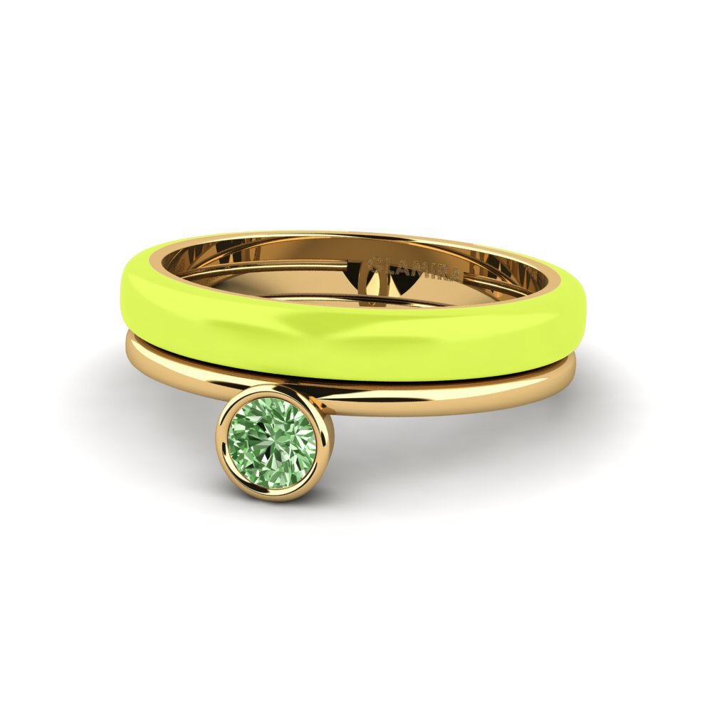 Grüner Diamant Ring Bavegels - H