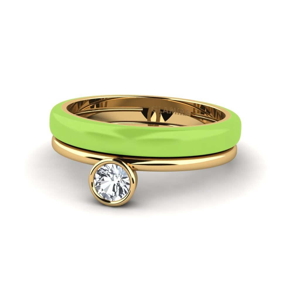 Weißer Zirkon Ring Bavegels - H