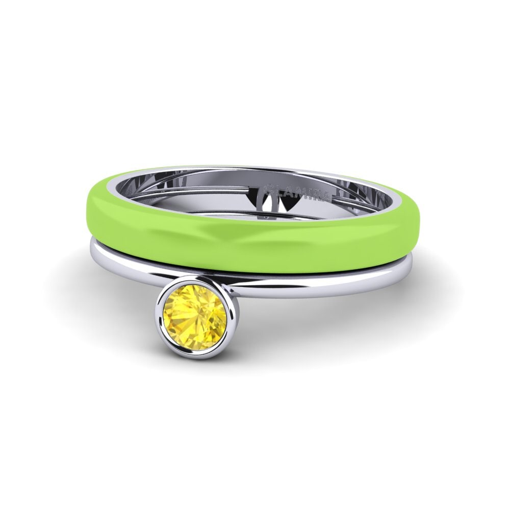 Zafiro amarillo Anillo Bavegels - H