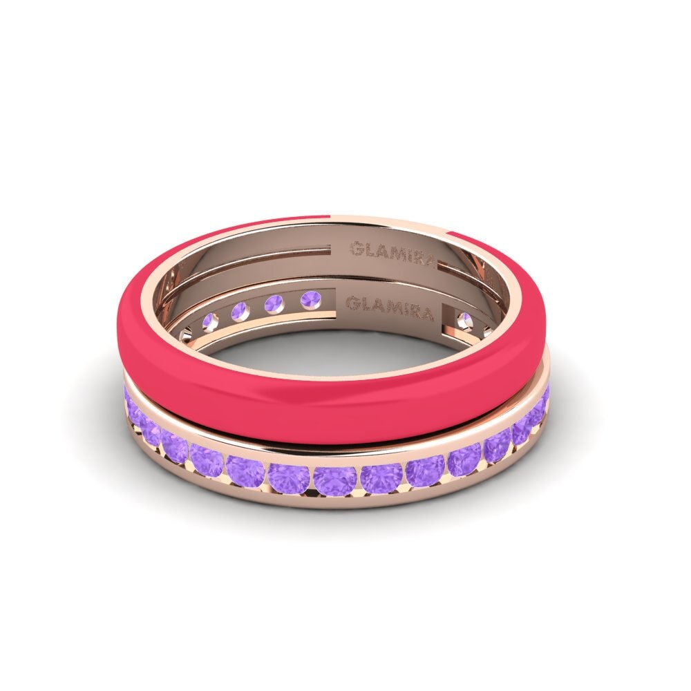 Rotgold 375 Ring Bavegels - I