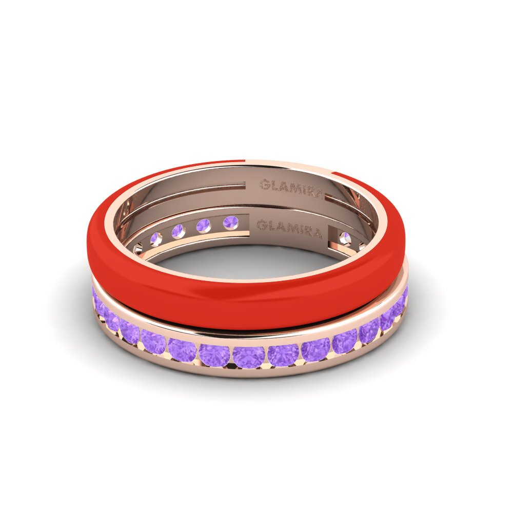 Rotgold 375 Ring Bavegels - I