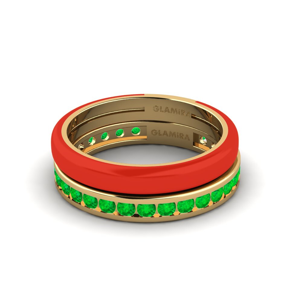 Smaragd Ring Bavegels - I