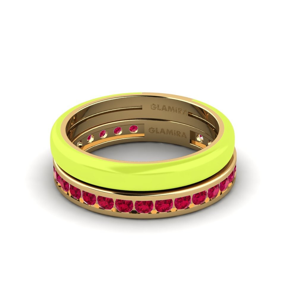 Ruby Ring Bavegels - I
