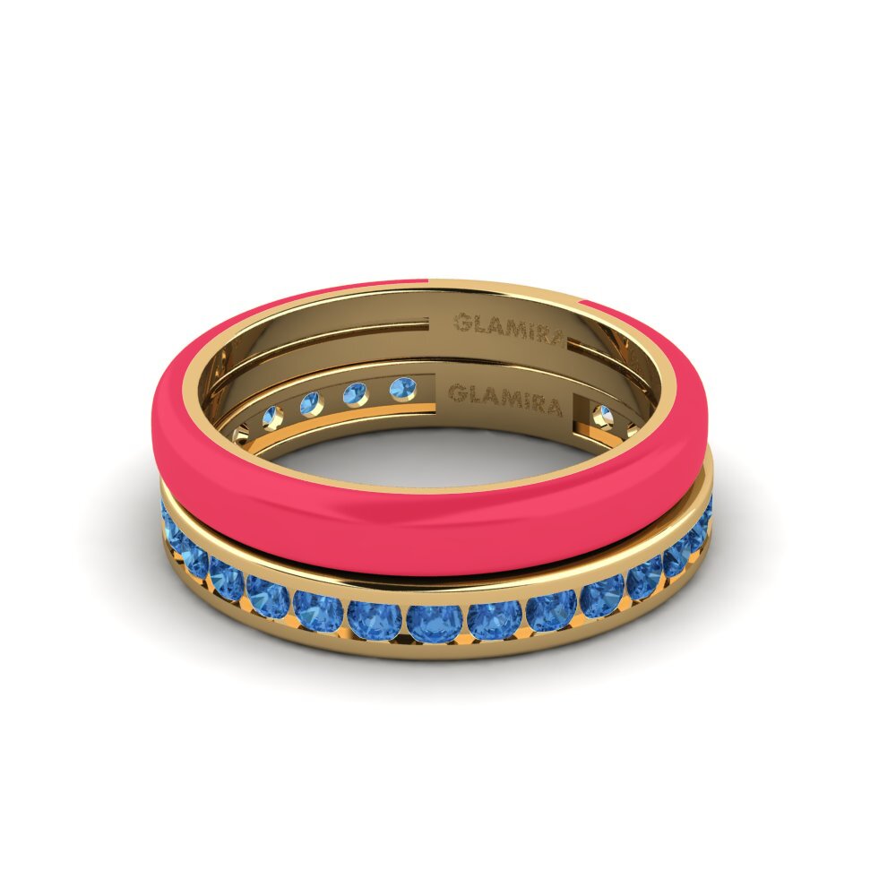Dunkelblauer Zirkonia Ring Bavegels - I