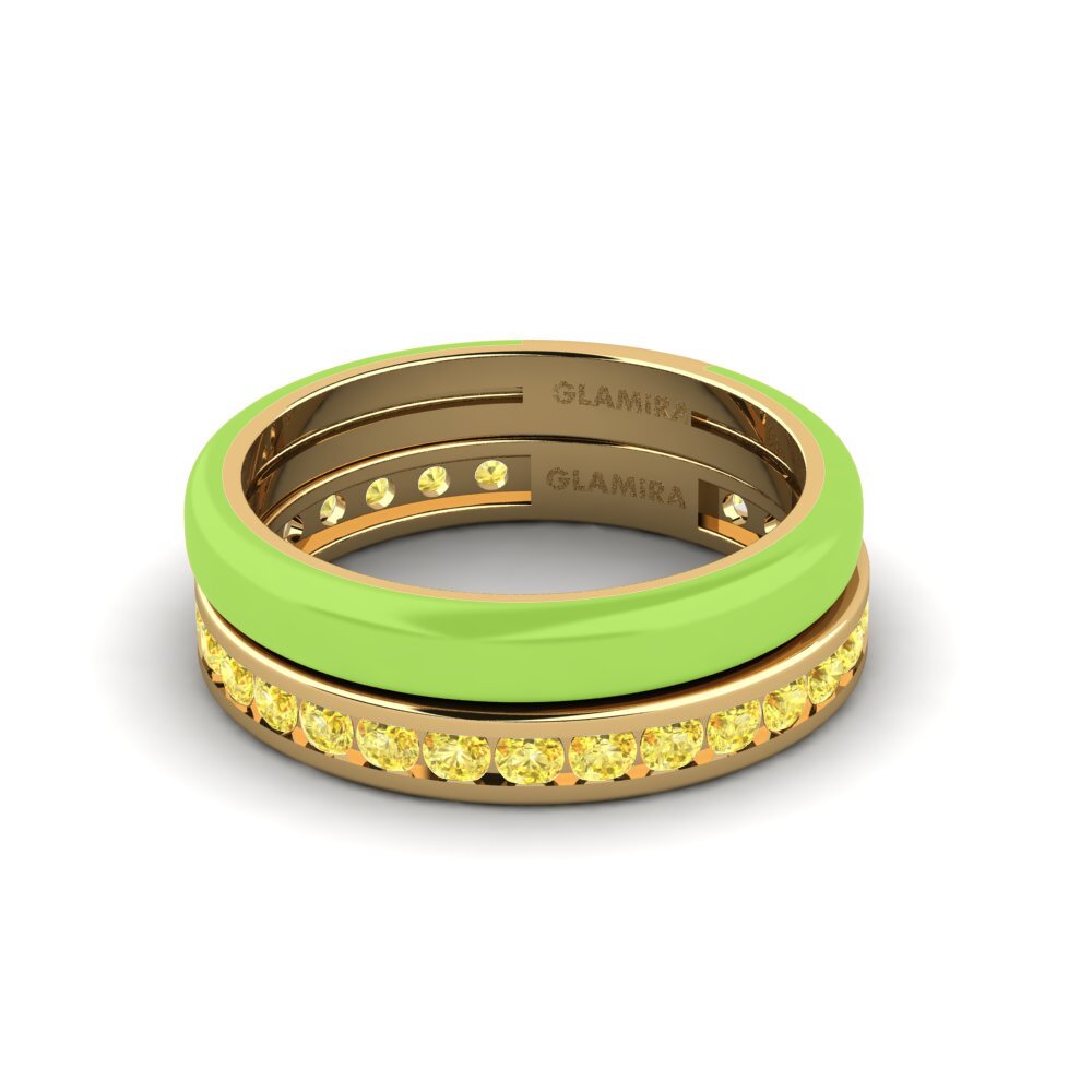 Gelber Saphir Ring Bavegels - I