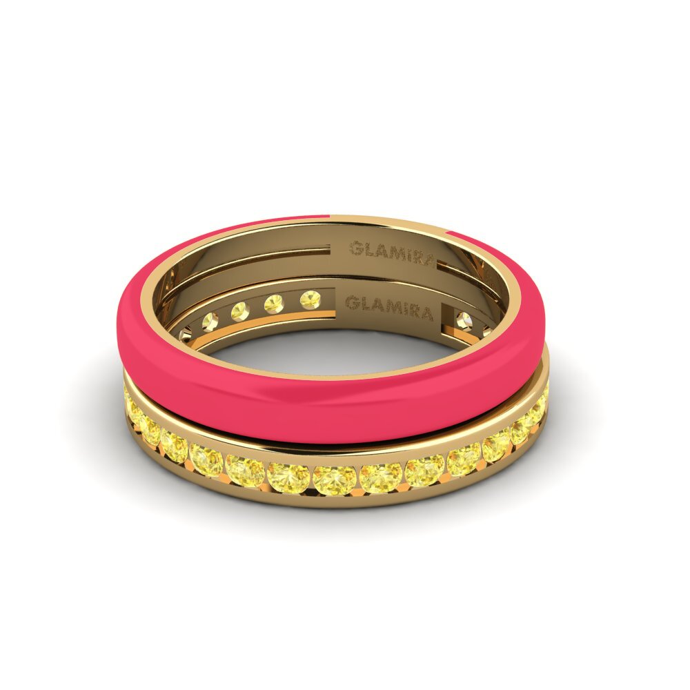 Gelber Saphir Ring Bavegels - I