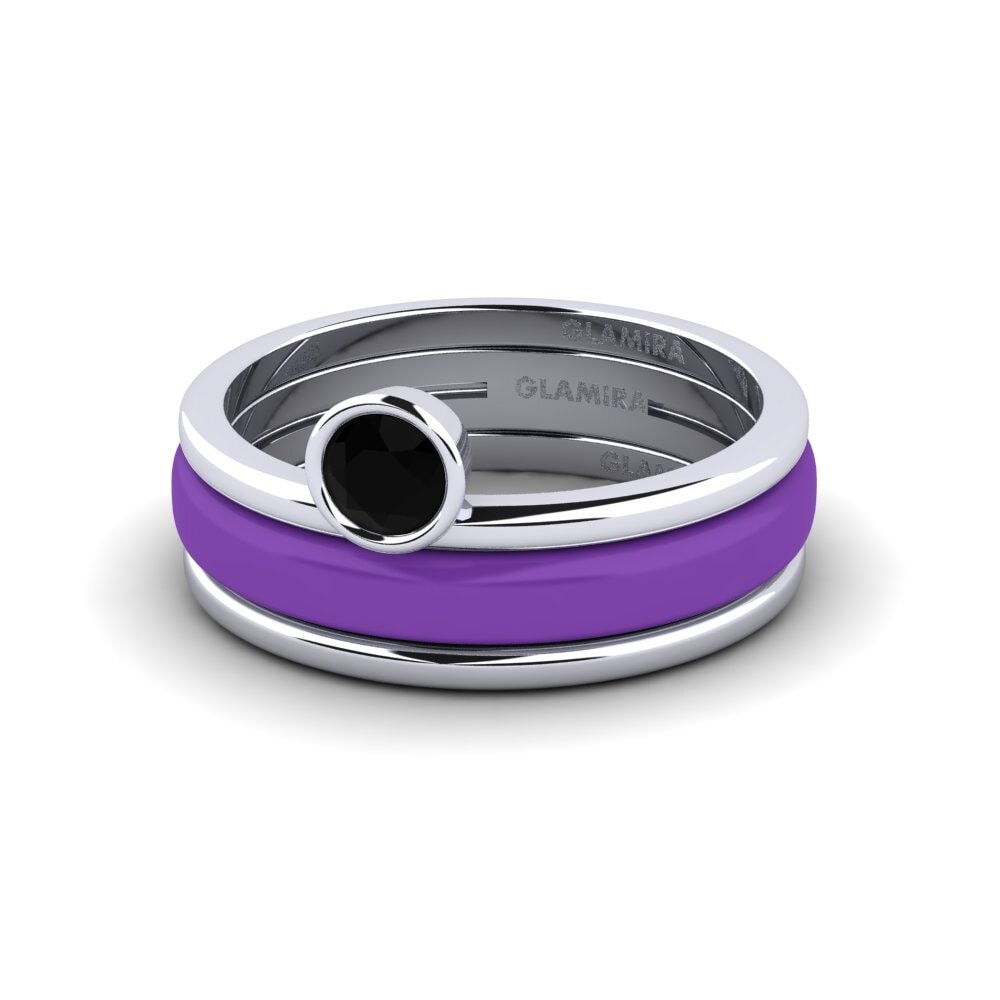 Schwarzer Saphir Ring Bavegels - M
