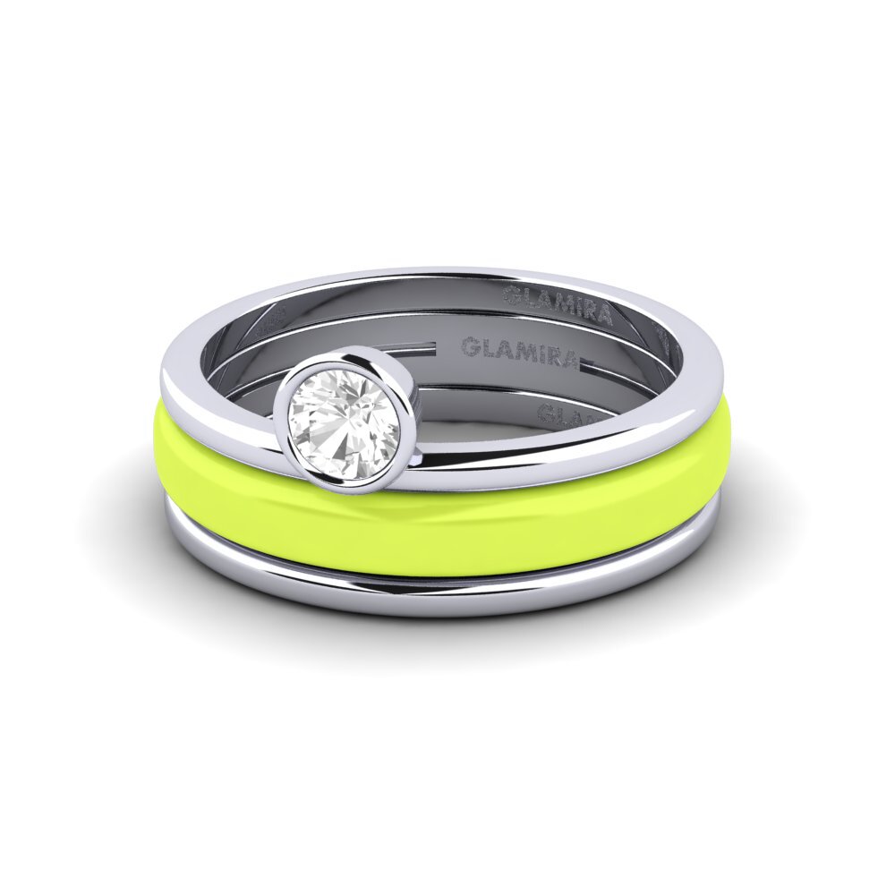 Weißer Saphir Ring Bavegels - M