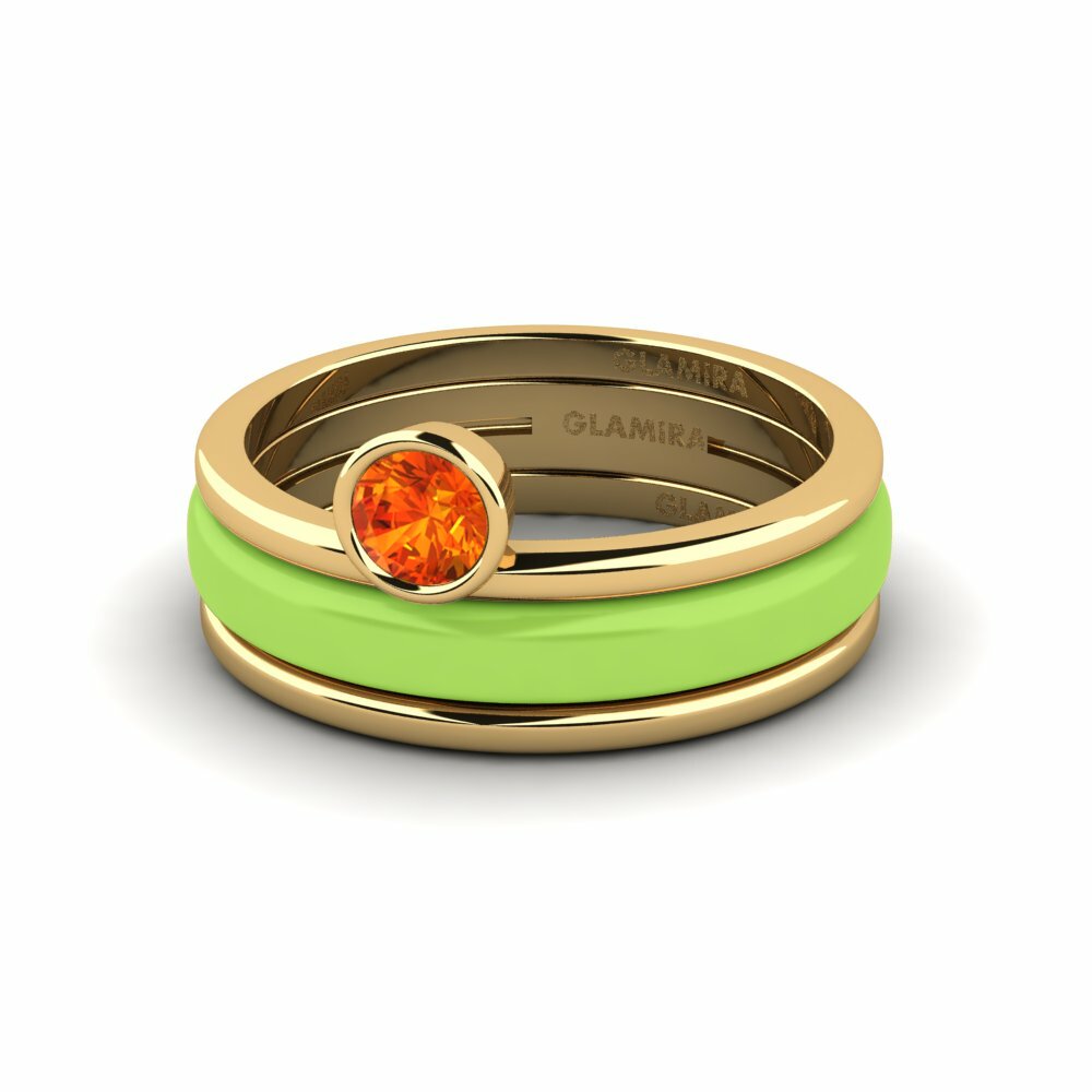 Bagues Saphir orange Créations Solitaires