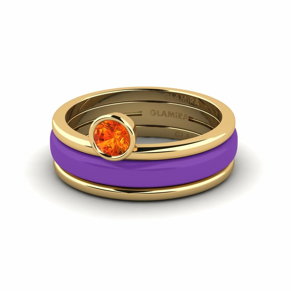 Bagues Saphir orange Créations Solitaires