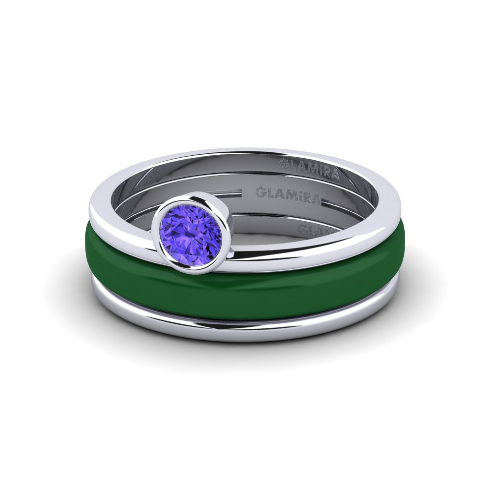 Tansanit Ring Bavegels - M