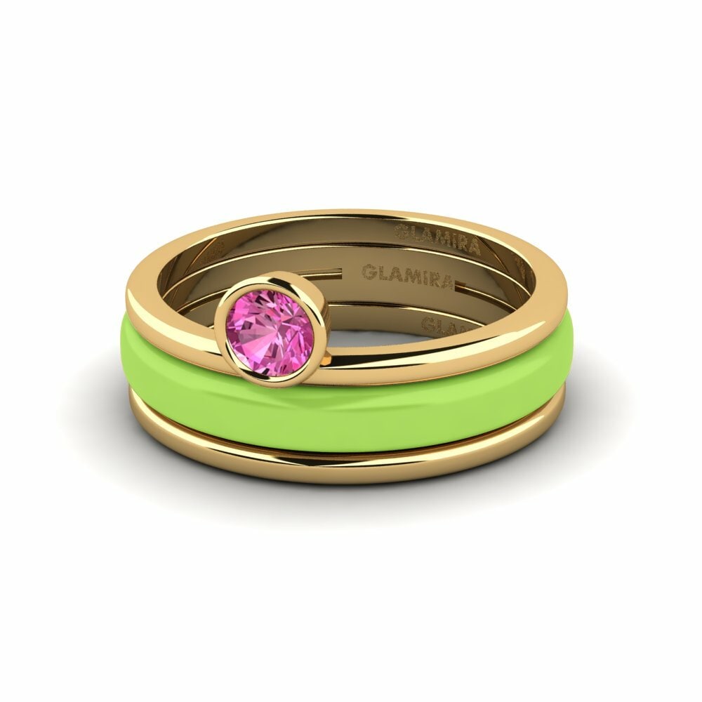 Bagues de fiançailles Topaze Rose Créations Solitaires