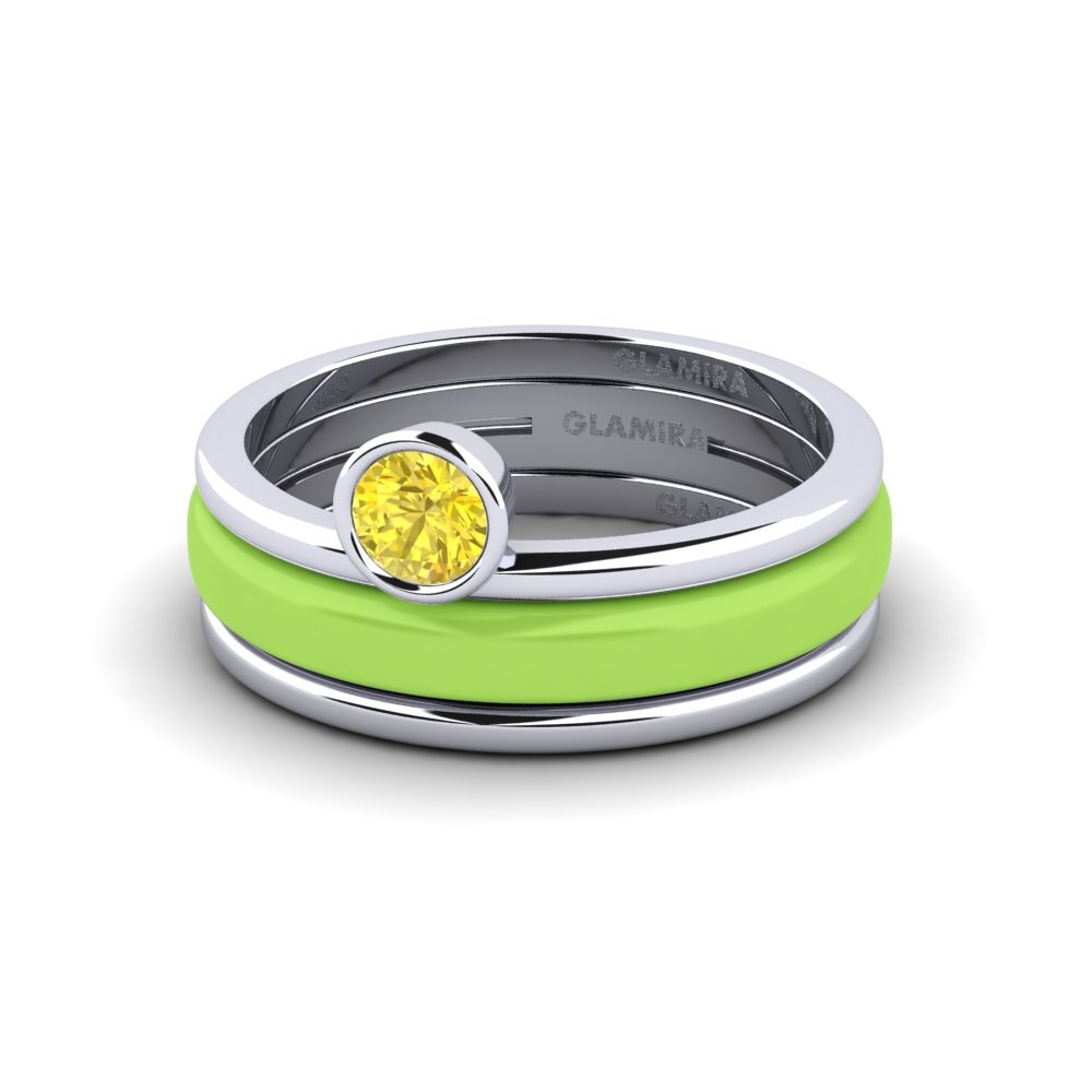 Zafiro amarillo Anillo Bavegels - M