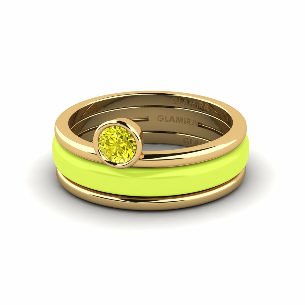 Bagues de fiançailles Diamant Jaune Créations Solitaires