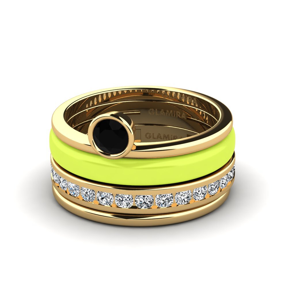 Schwarzer Saphir Ring Bavegels - N