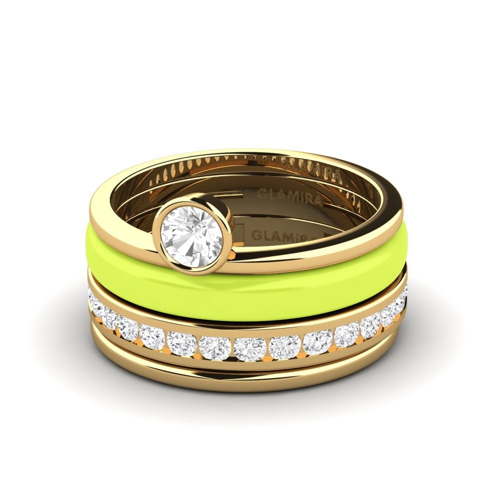 Weißer Saphir Ring Bavegels - N