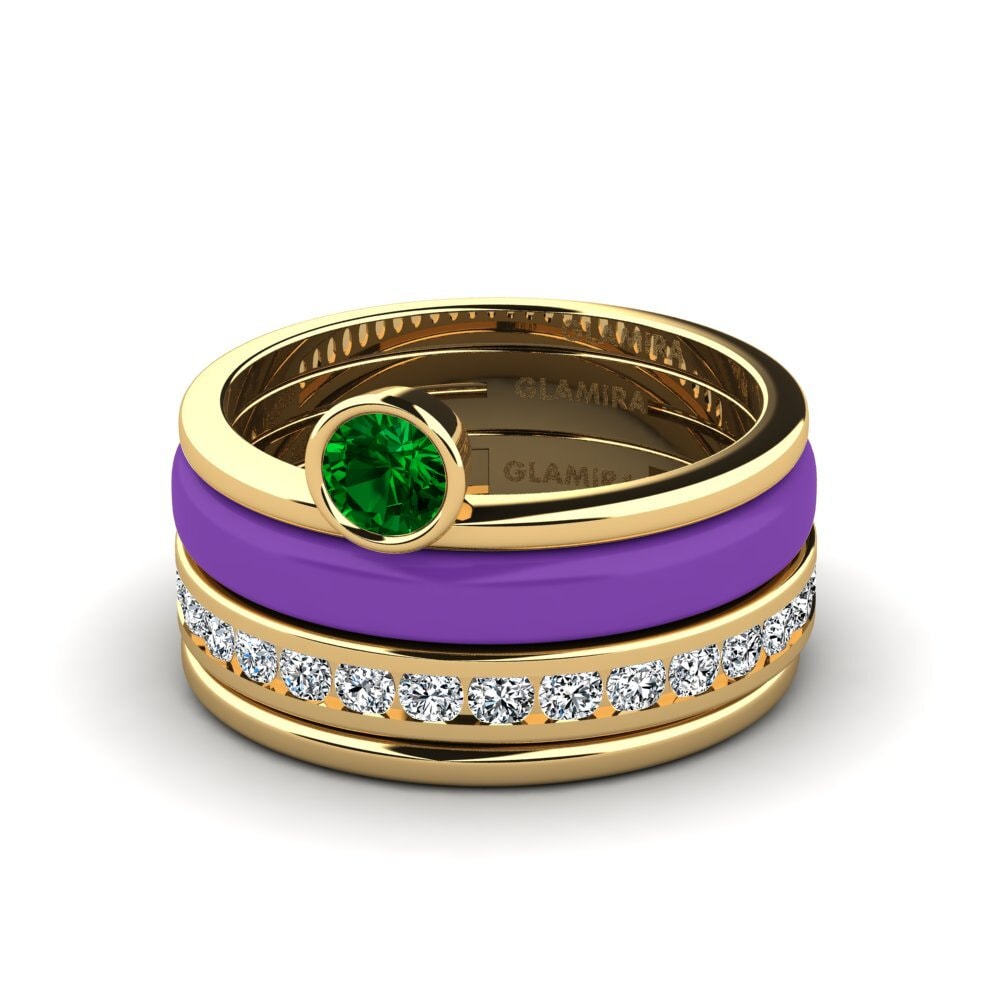 Grüner Zirkonia Ring Bavegels - N