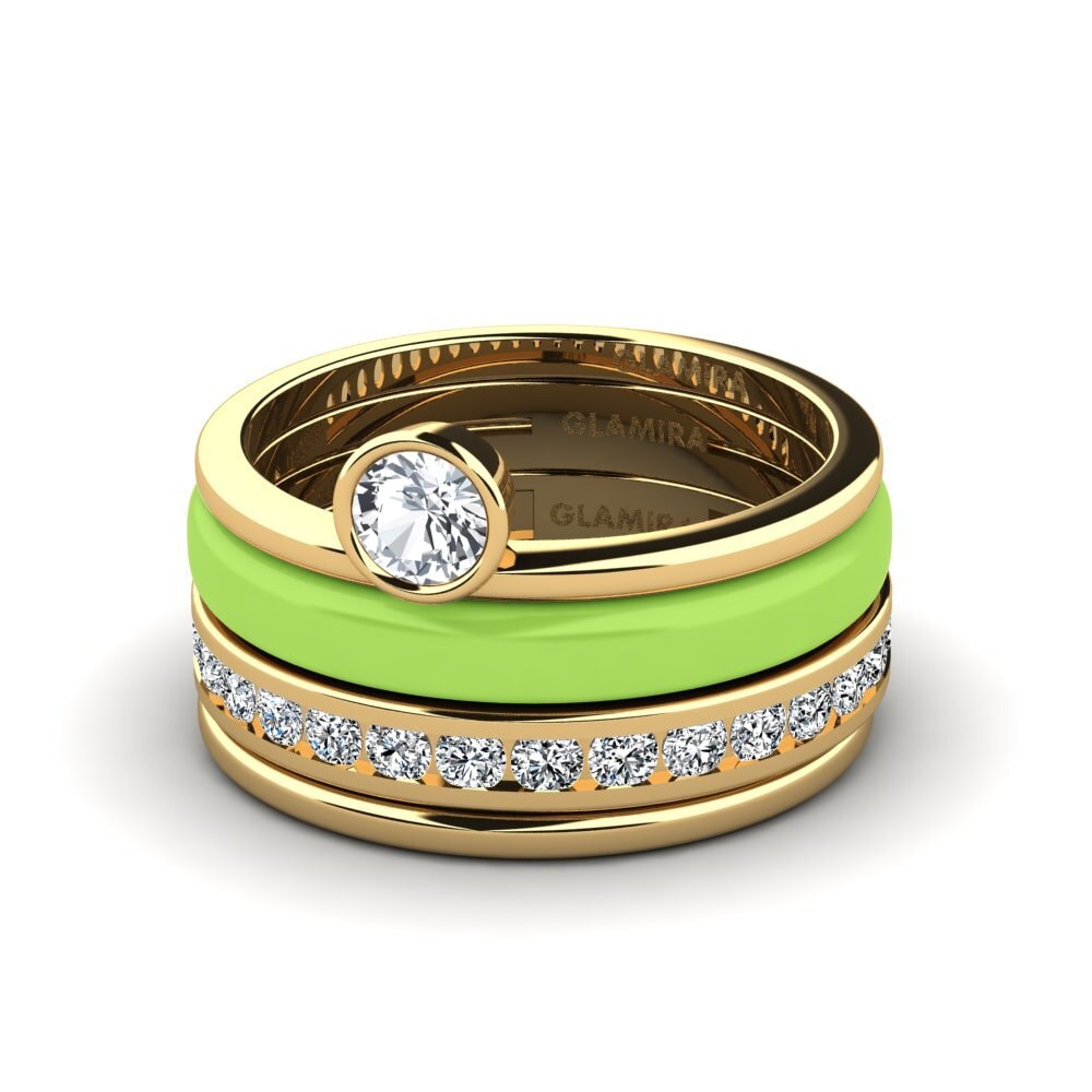 Weißer Zirkon Ring Bavegels - N