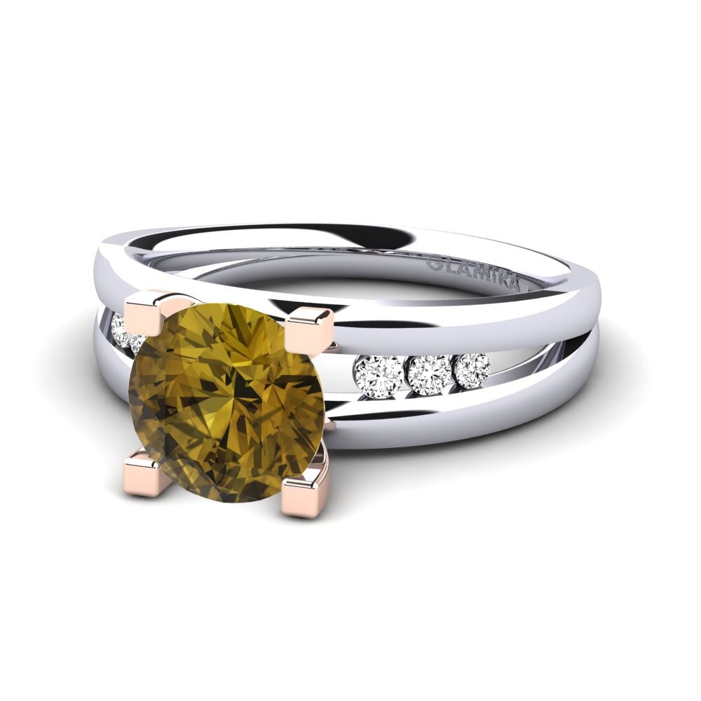 Circón Marrón Anillo de compromiso Bayamine 1.6 crt