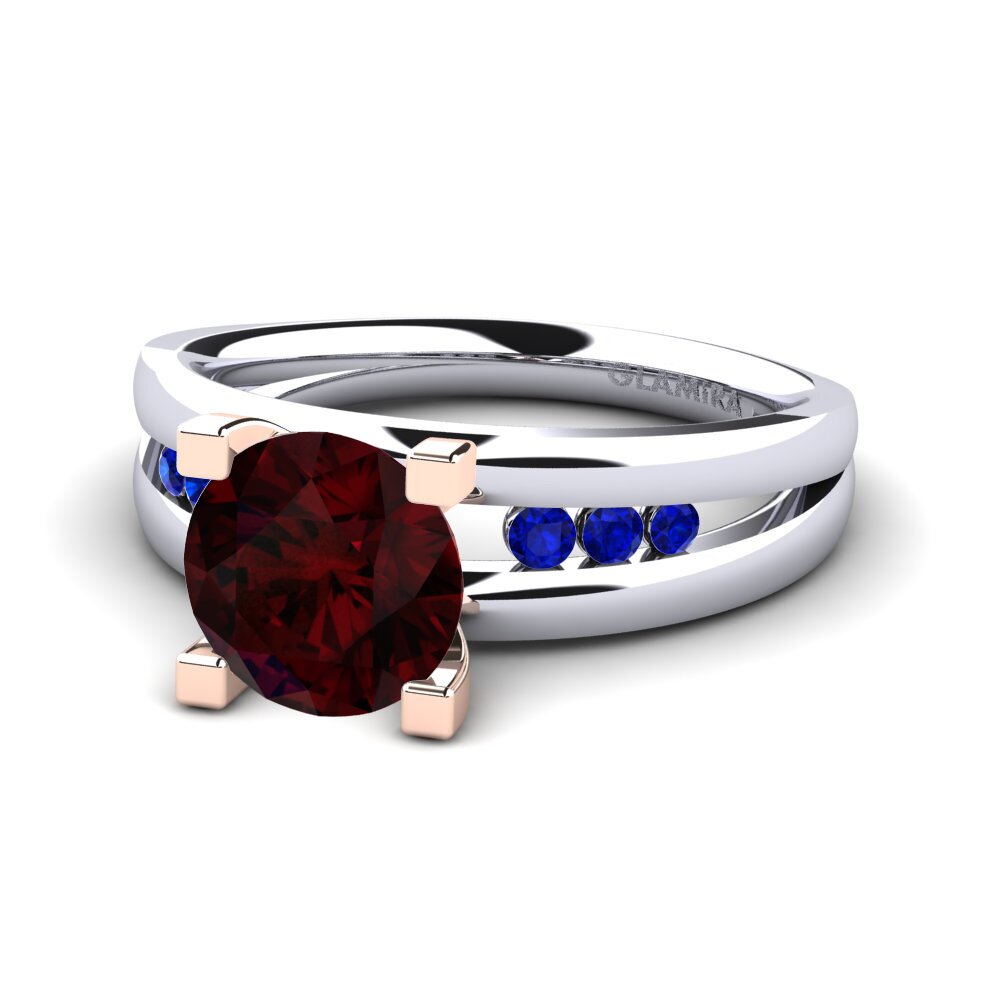 Garnet Engagement Ring Bayamine 1.6 crt