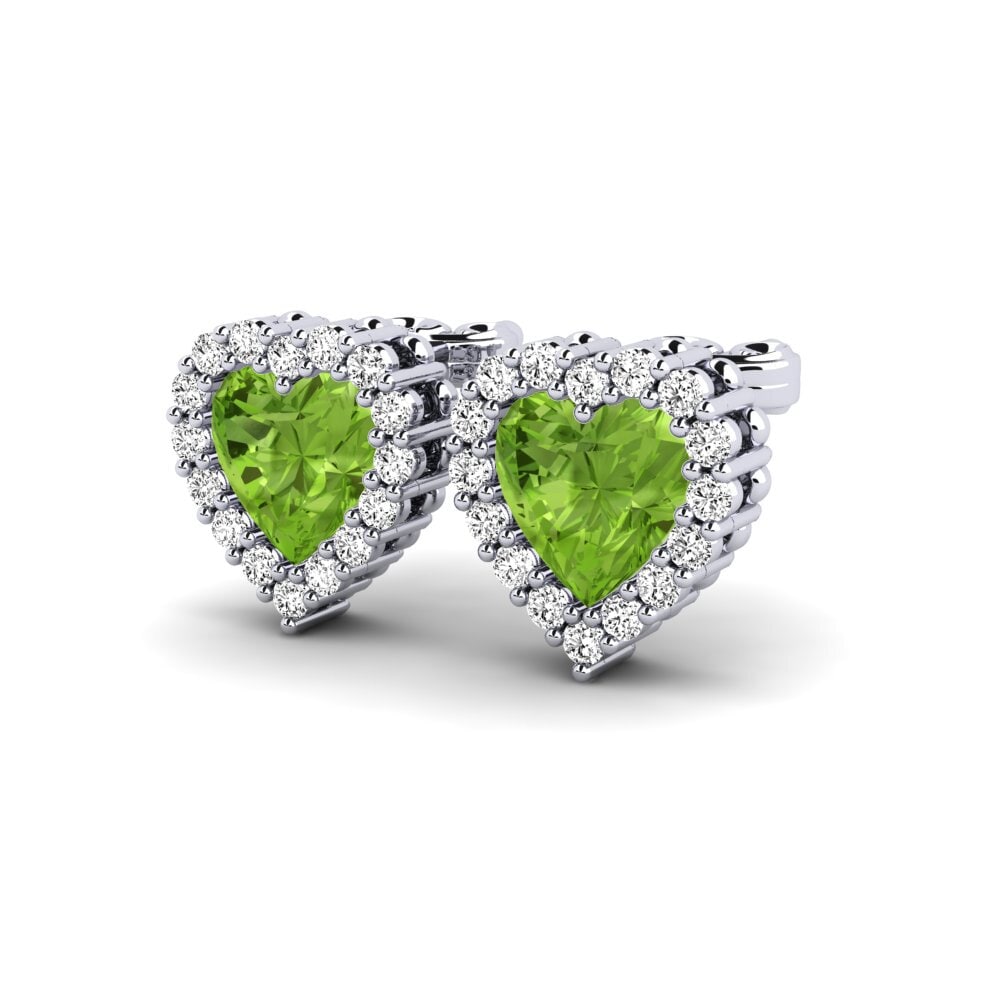 Corazón Peridoto Pendiente de mujer Beacham