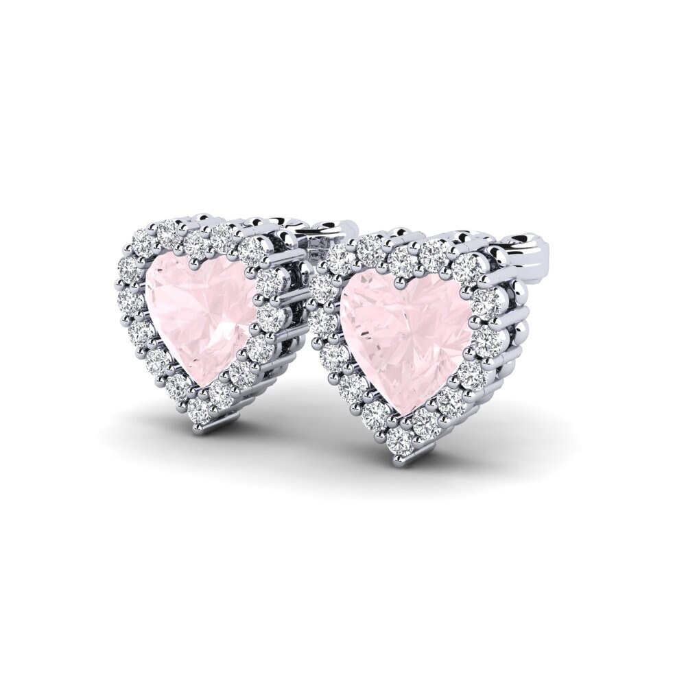 Quartz Rose Boucle d'oreille femme Beacham