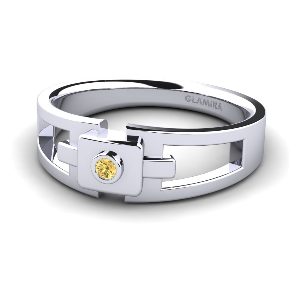 Diamante Amarillo Anillo de Hombre Beamard