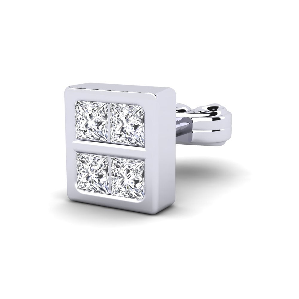 950 Palladium Lab Grown Diamond Men's Earring Beartic