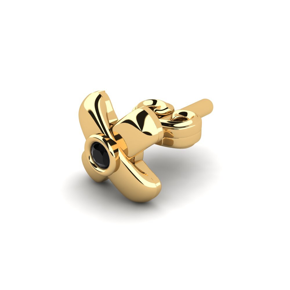 Black Diamond Men's Earring Beate