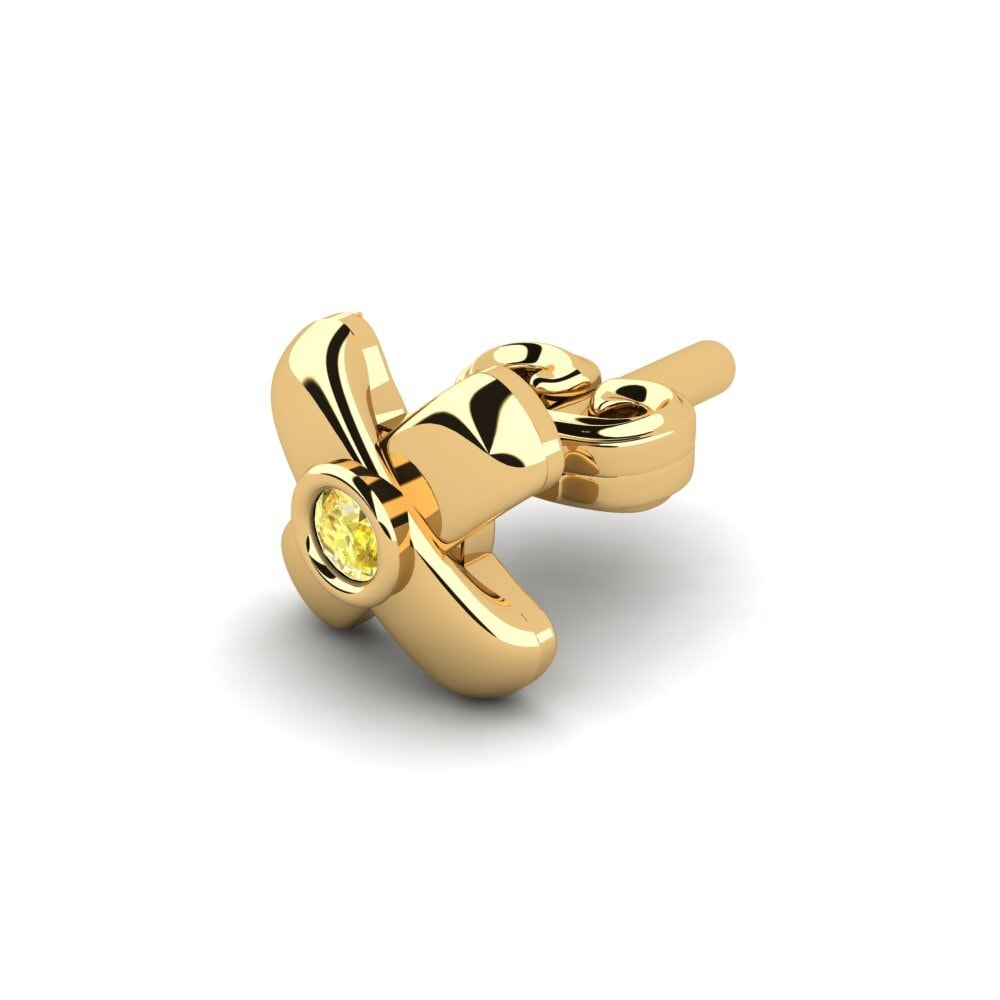 Yellow Sapphire Men's Earring Beate