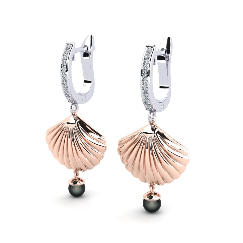 14ct Rose / White Gold Women's Earring Beathan