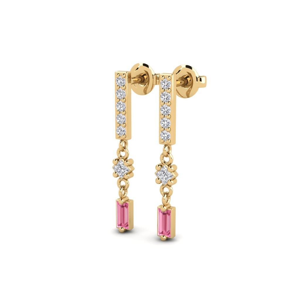 Saphir Rose Boucle d'oreille femme Beaunez