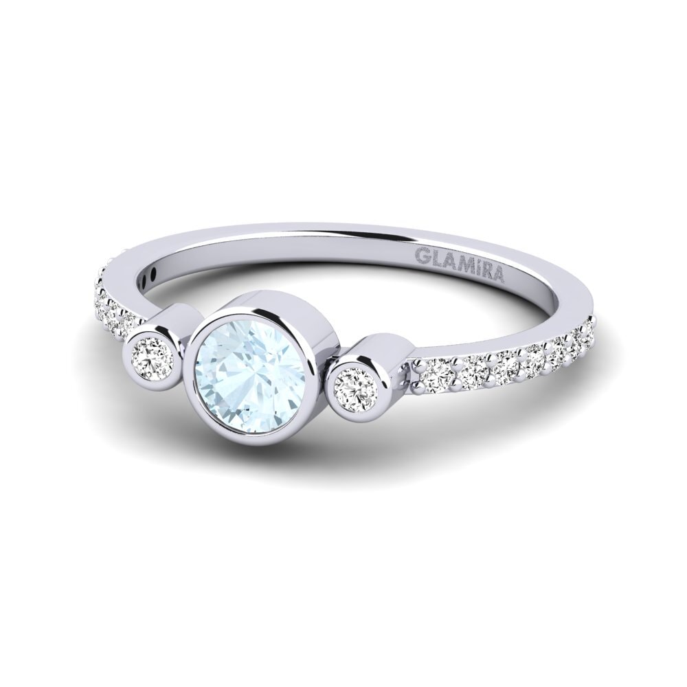 Aguamarina Anillo de compromiso Bece