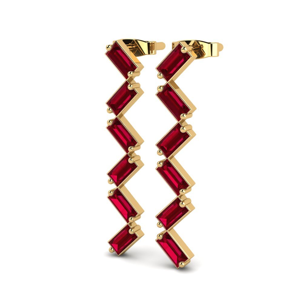 Baguette Circonita Roja Pendiente de mujer Becky