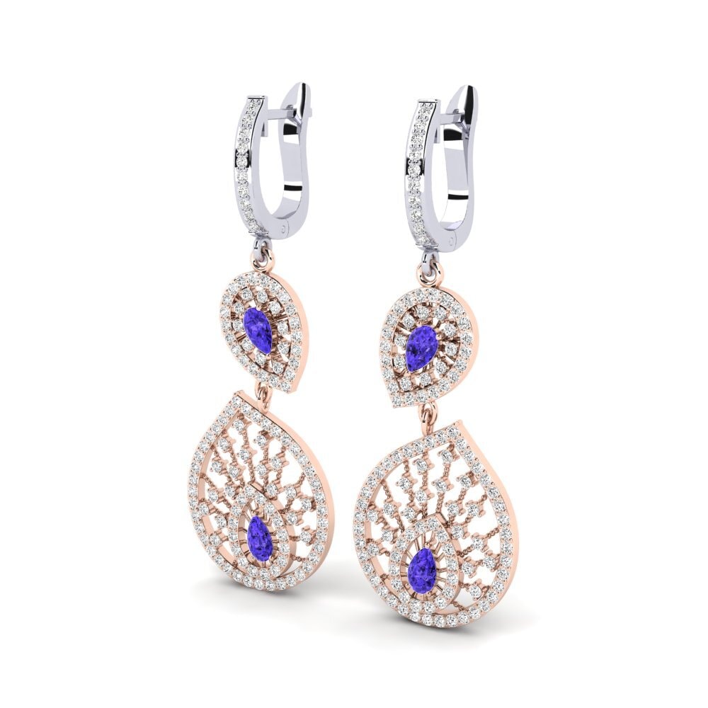 Tanzanite Boucle d'oreille femme Becton