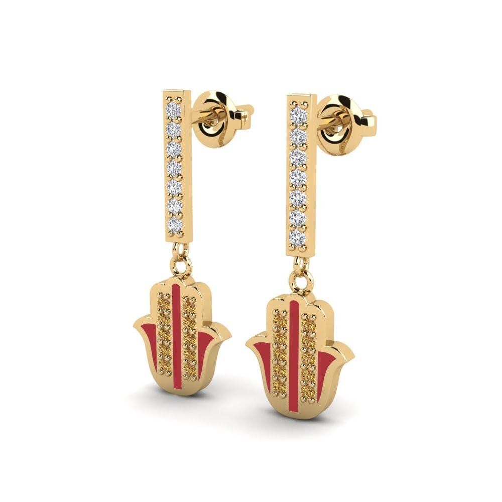 Brown Diamond Women's Earring Bedroeft