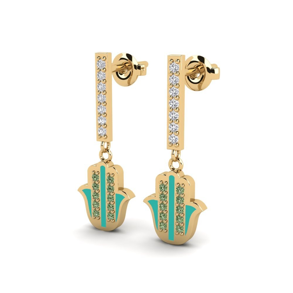 Diamante Verde Pendiente de mujer Bedroeft