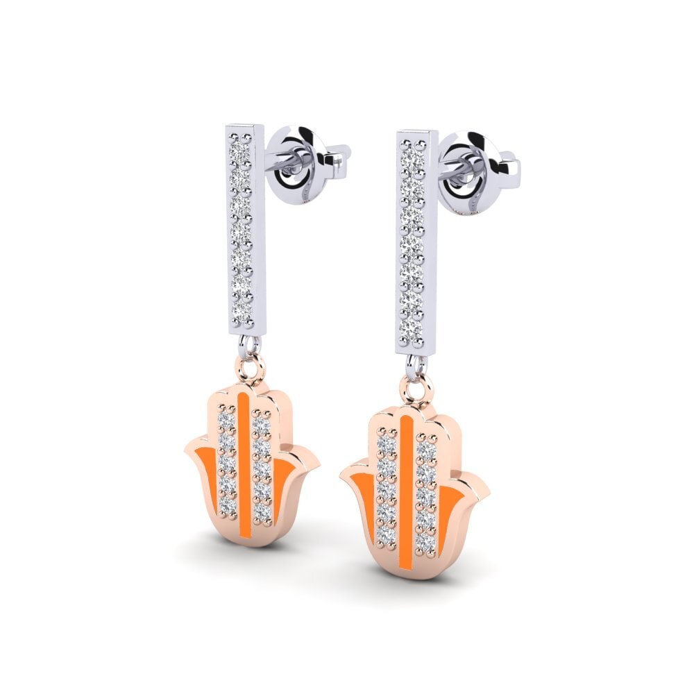 14ct White / Rose Gold Women's Earring Bedroeft