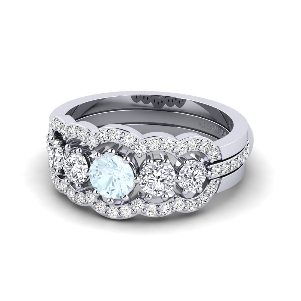 Aquamarine Ring Beer SET