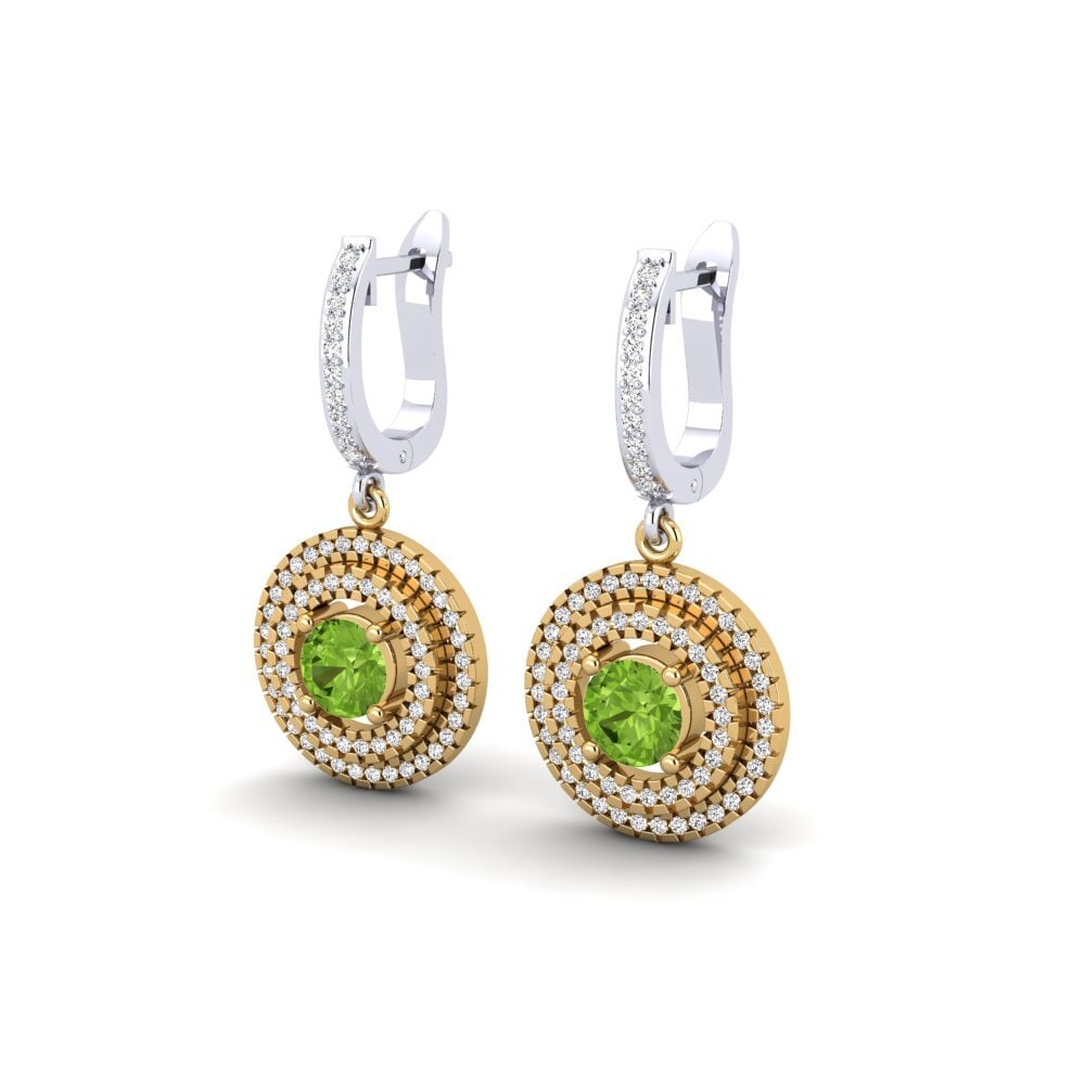 Peridot Women's Earring Beetles