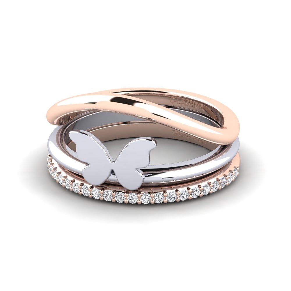 Diamante cultivado en laboratorio Anillo Befle SET