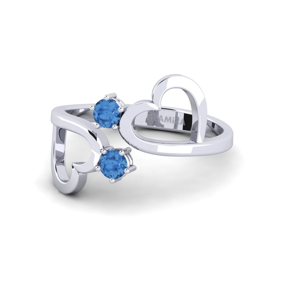 Zircônia azul escuro Anel Behrens