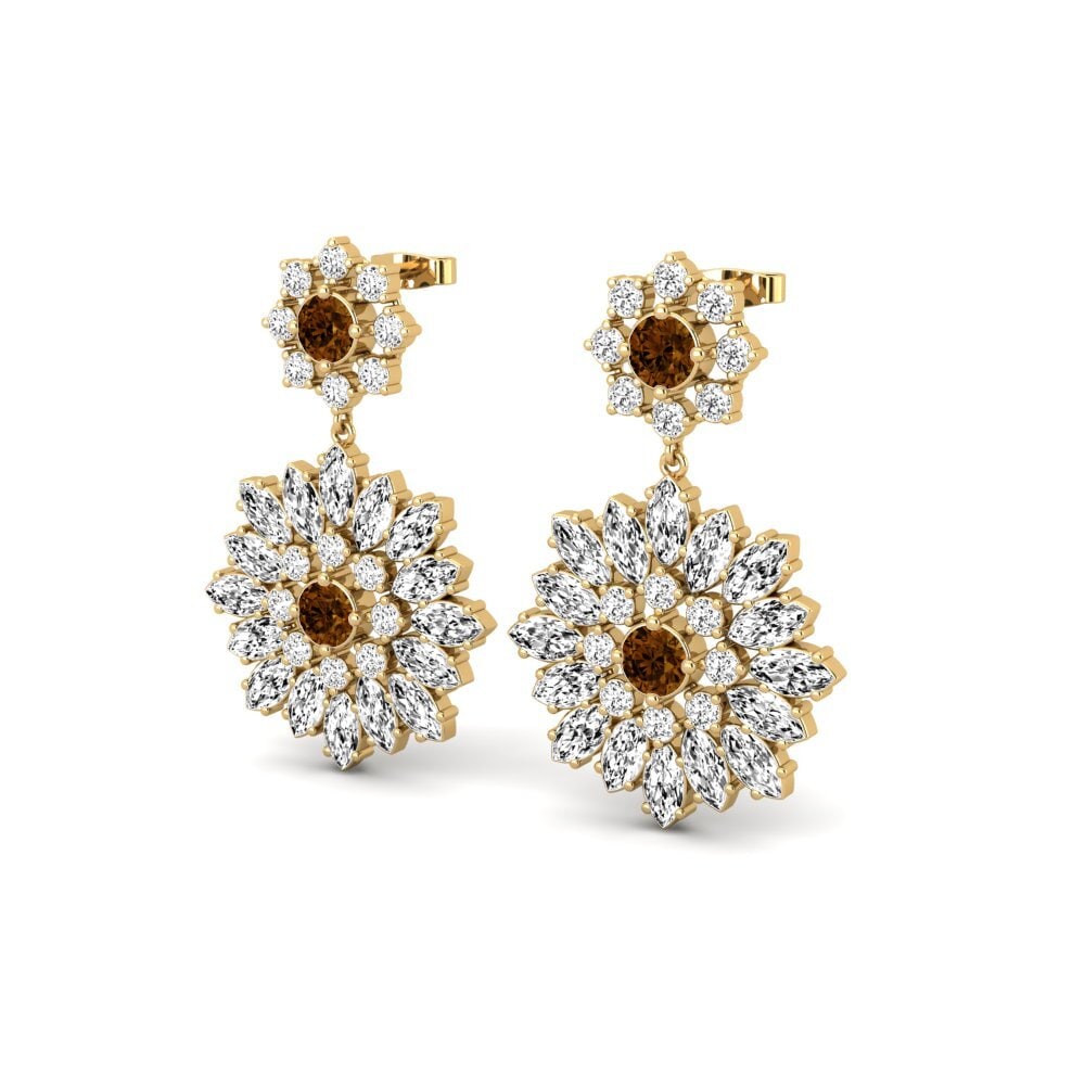 Đá Zircon Nâu Bông tai nữ Beitris