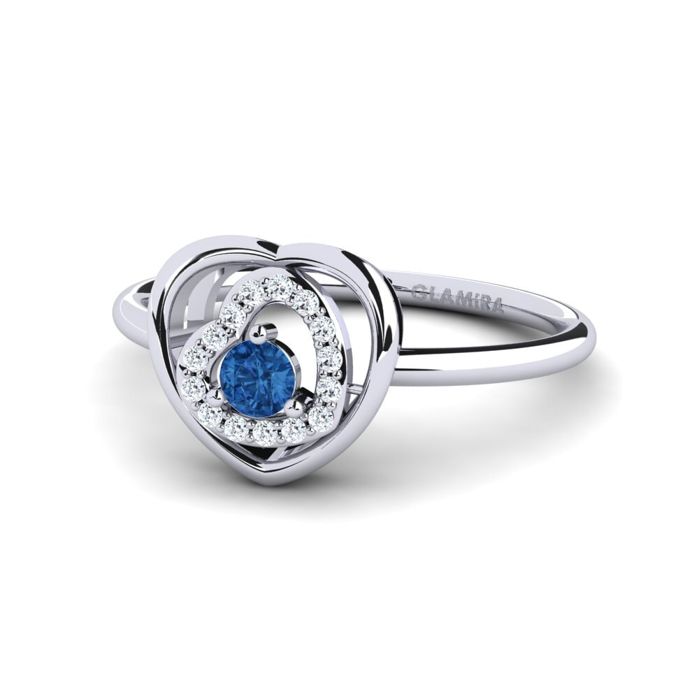 Zircone Blu Scuro Anello Belenos