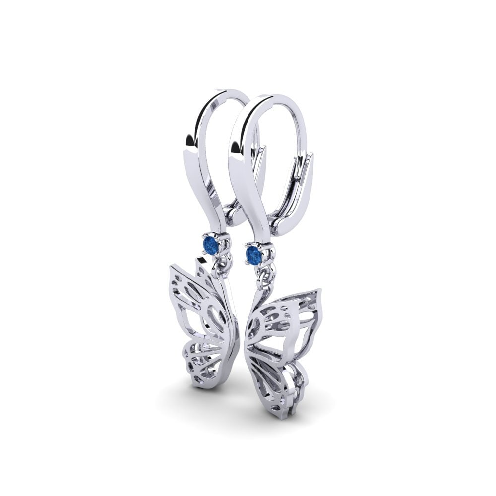 Donker Blauwe Zirkoon Dames Oorbellen Belfiore