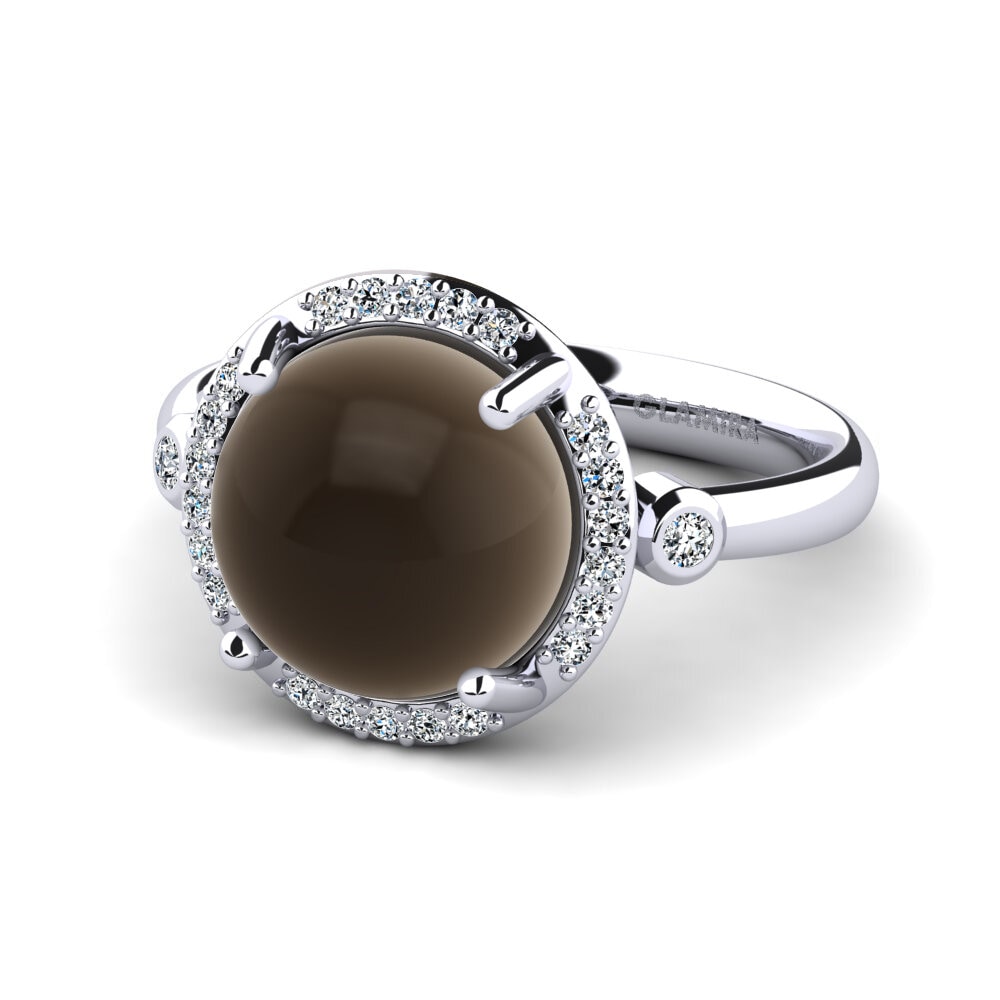 Cabochon Smoky Topaz Ring Belita