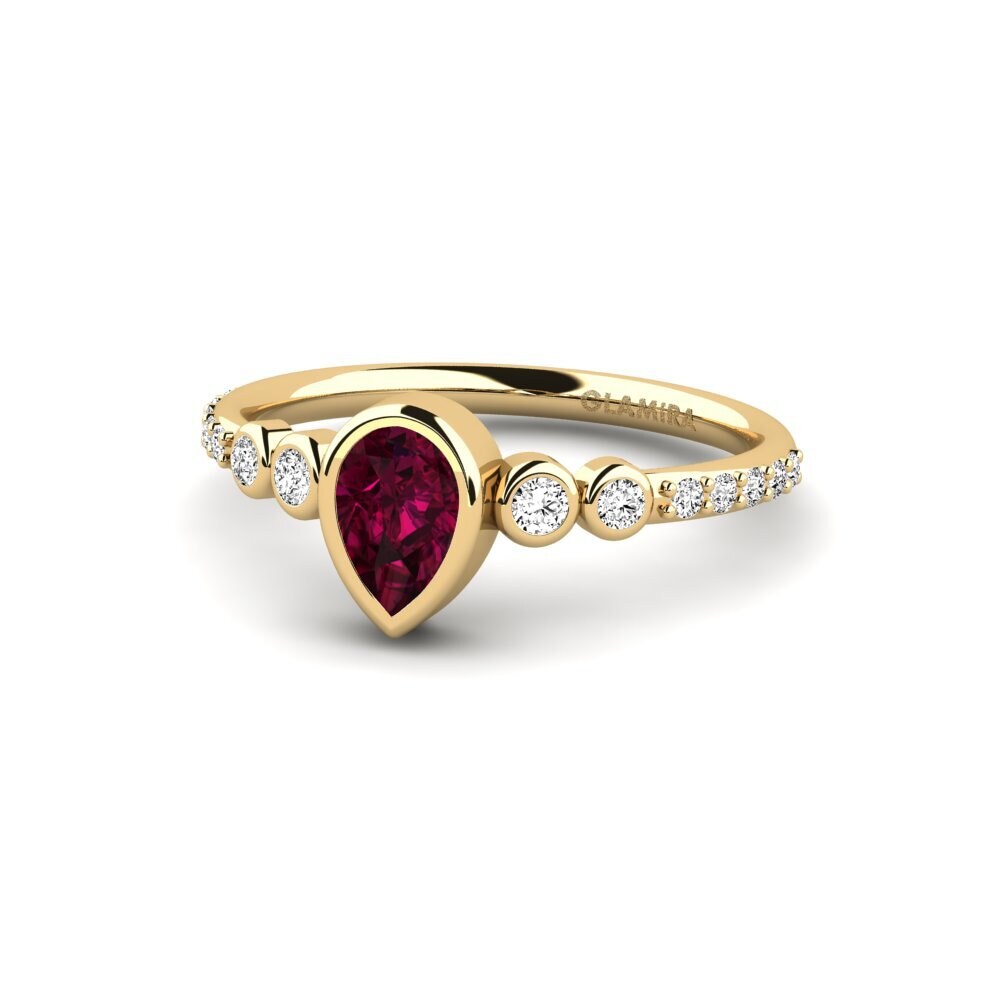 Granate Rhodolite Anillo de compromiso Belleda