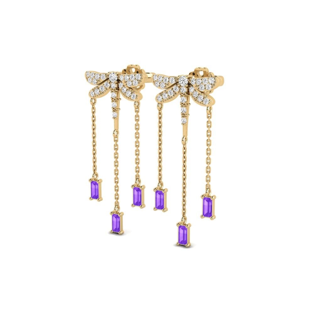 Améthyste Boucle d'oreille femme Belles