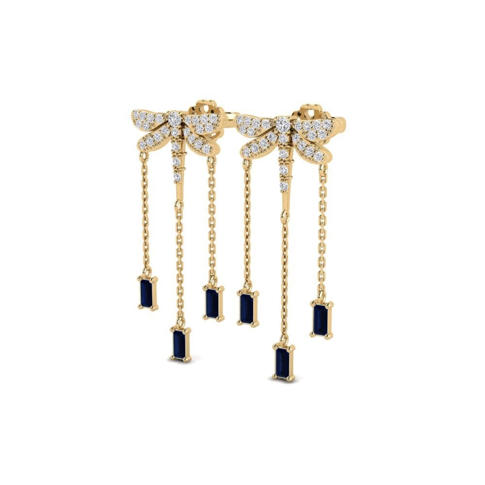 Saphir Boucle d'oreille femme Belles