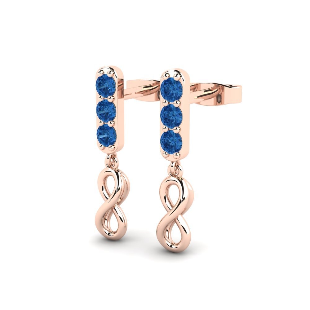 Dunkelblauer Zirkonia Damen ohrring Bellini